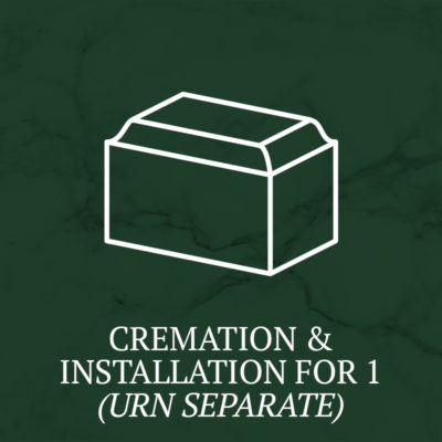 Mausoleum: Cremation and Installation for One, Urn Separate