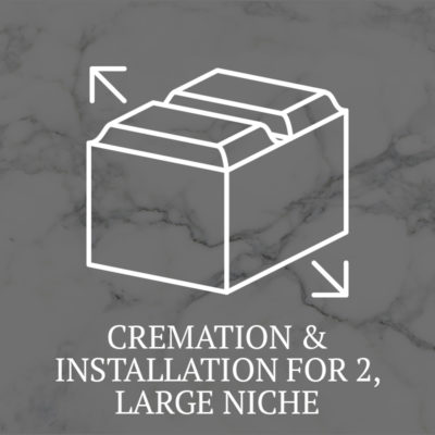 Memory Wall: Cremation and Installation for Two, Large Niche